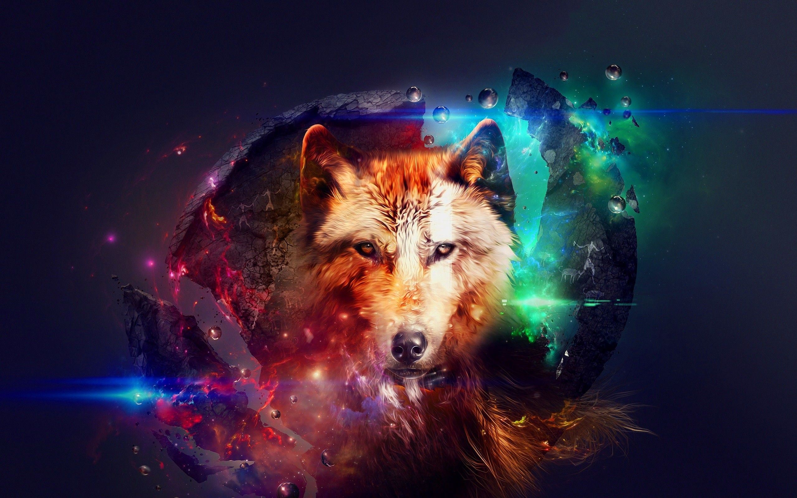 Featured image of post Colorful Wallpaper Galaxy Cool Wolf