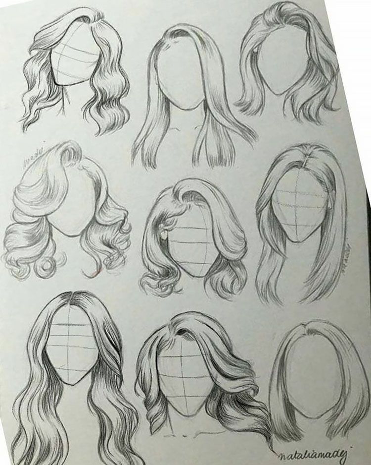 Featured image of post Female Hairstyles Drawing